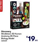 BIG W Discovery Mindblown 3D Human Anatomy 28-Piece Biology Model offer