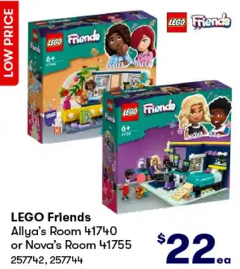 BIG W LEGO Friends Allya's Room or Nova's Room offer