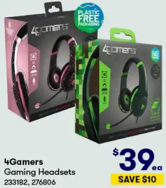 BIG W 4Gamers Gaming Headsets offer