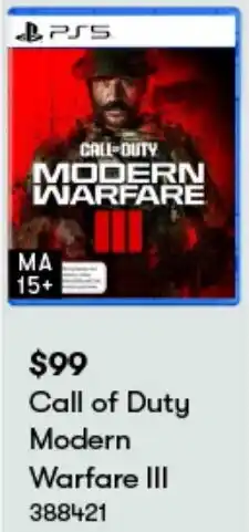 BIG W Call of Duty Modern Warfare III offer