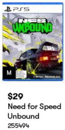 BIG W Need for Speed Unbound offer