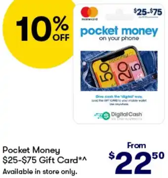 BIG W Pocket Money $25-$75 Gift Card offer