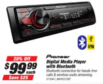 Proneer Digital Media Player with Bluetooth
