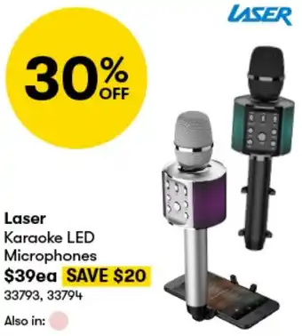 BIG W Laser Karaoke LED Microphones offer