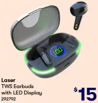 BIG W Laser TWS Earbuds with LED Display offer