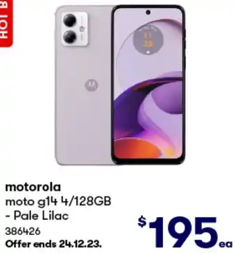 BIG W motorola moto g14 4/128GB - Pale Lilac offer