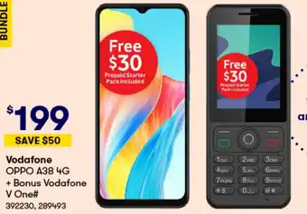 BIG W Vodafone OPPO A38 4G + Bonus Vodafone V One offer