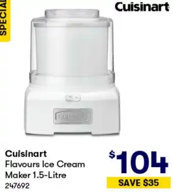 Cuisinart Flavours Ice Cream Maker 1.5-Litre