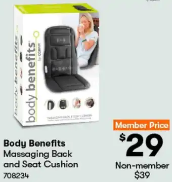 Body Benefits Massaging Back and Seat Cushion