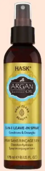 BIG W Hask Argan Oil 5-in-1 Leave-In Spray Treatment 175ml offer