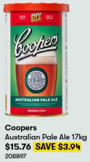 BIG W Coopers Australian Pale Ale 17kg offer