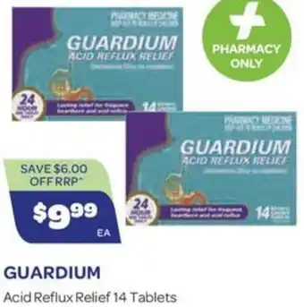 GUARDIUM Acid Reflux Relief 14 Tablets