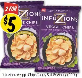 Infuzions Veggie Chips Tangy Salt & Vinegar 110g