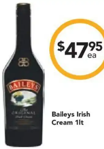 Cellarbrations Baileys Irish Cream 1lt offer