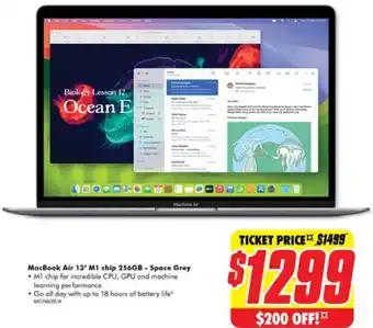 The Good Guys MacBook Air 13" M1 chip 256GB - Space Grey offer