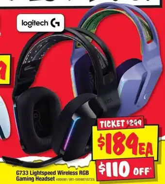 JB Hi-Fi G733 Lightspeed Wireless RGB Gaming Headset offer