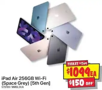 JB Hi-Fi iPad Air 256GB Wi-Fi (Space Grey) [5th Gen] offer