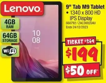 JB Hi-Fi 9" Tab M9 Tablet offer
