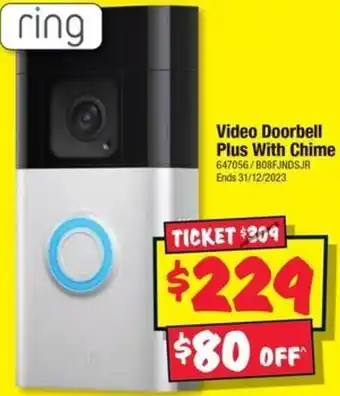 JB Hi-Fi Video Doorbell Plus With Chime offer