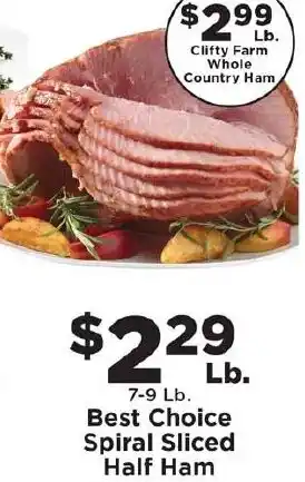 IGA Best Choice Spiral Sliced Half Ham offer