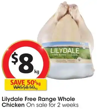 Coles Lilydale Free Range Whole Chicken offer