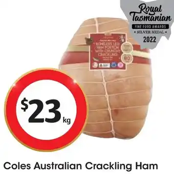 Coles Coles Australian Crackling Ham offer