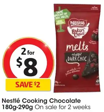 Coles Nestlé Cooking Chocolate 180g-290g offer