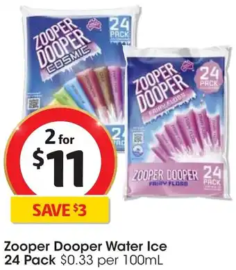 Zooper Dooper Water Ice 24 Pack