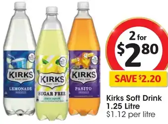 Coles Kirks Soft Drink 1.25 Litre offer