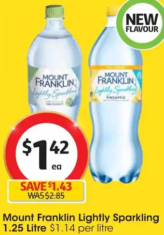 Coles Mount Franklin Lightly Sparkling 1.25 Litre offer