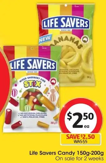 Coles Life Savers Candy 150g-200g offer