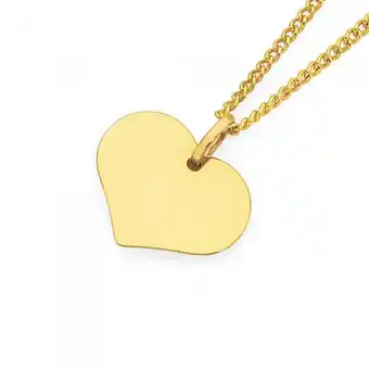 Goldmark 9ct gold heart disc pendant offer