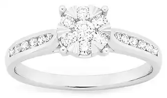 Goldmark 9ct white gold diamond cluster ring offer