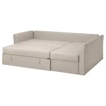 IKEA Holmsund corner sofa-bed, nordvalla beige offer