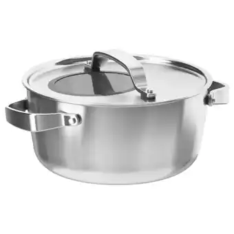 IKEA Sensuell pot with lid, stainless steel/grey, 4 l offer