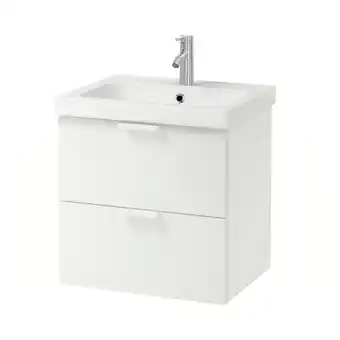 IKEA Godmorgon / odensvik wash-stand with 2 drawers, white/dalskär tap, 63x49x64 cm offer