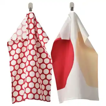 IKEA Snökrabba tea towel, mixed patterns/multicolour, 45x60 cm offer