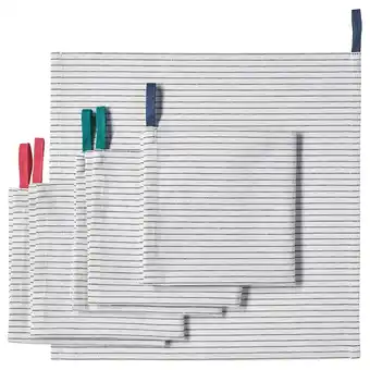 IKEA Gruppera napkin, white/black, 33x33 cm offer