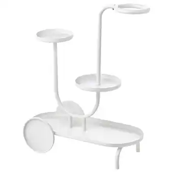 Chilistrån plant stand with wheels, white, 75 cm