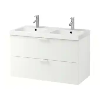 IKEA Godmorgon / odensvik wash-stand with 2 drawers, white/dalskär tap, 103x49x64 cm offer