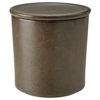 IKEA Enstaka scented candle in ceramic jar w lid, bonfire/grey, 60 hr offer