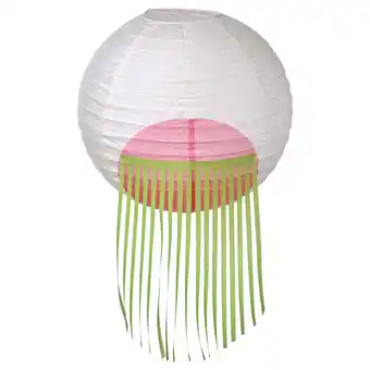 IKEA Ömsesidig pendant lamp shade, white/pink, 40 cm offer