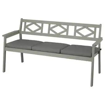 IKEA Bondholmen bench with backrest, outdoor, grey stained/frösön/duvholmen dark grey offer