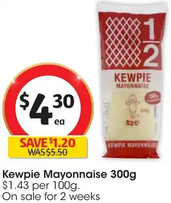 Coles Kewpie Mayonnaise 300g offer