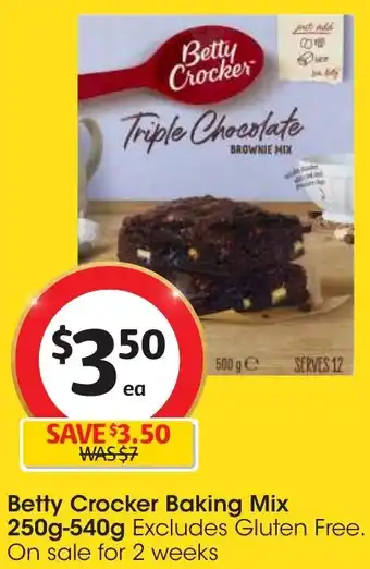 Coles Betty Crocker Baking Mix 250g-540g offer