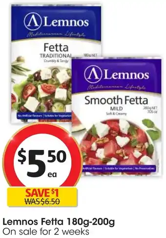 Coles Lemnos Fetta 180g-200g offer