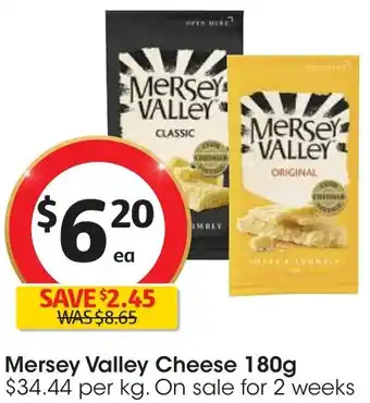Coles Mersey Valley Cheese 180g offer