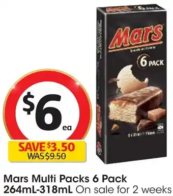 Coles Mars Multi Packs 6 Pack 264mL-318mL offer