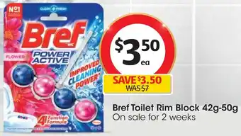 Coles Bref Toilet Rim Block 42g-50g offer