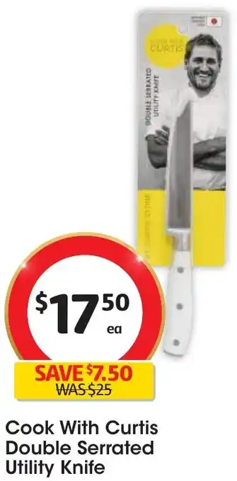 Coles Cook With Curtis Double Serrated Utility Knife offer